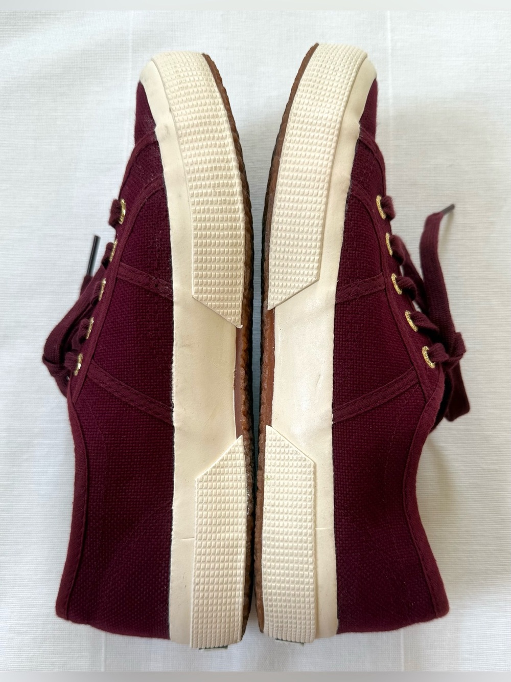 Superga 2750 Cotu Classic Low Top Lace Up Burgundy Sneakers - Picture 3 of 8